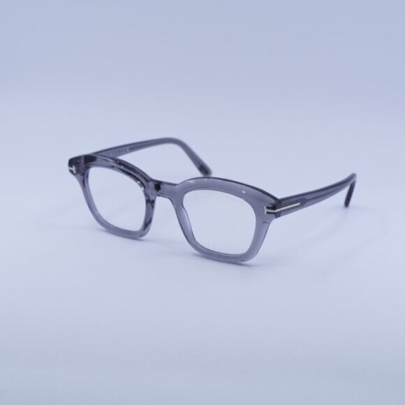 Tom Ford FT5961-B 020 Eyeglasses Grey 49mm Square Frame, Blue Light Block Lenses - Picture 5 of 9